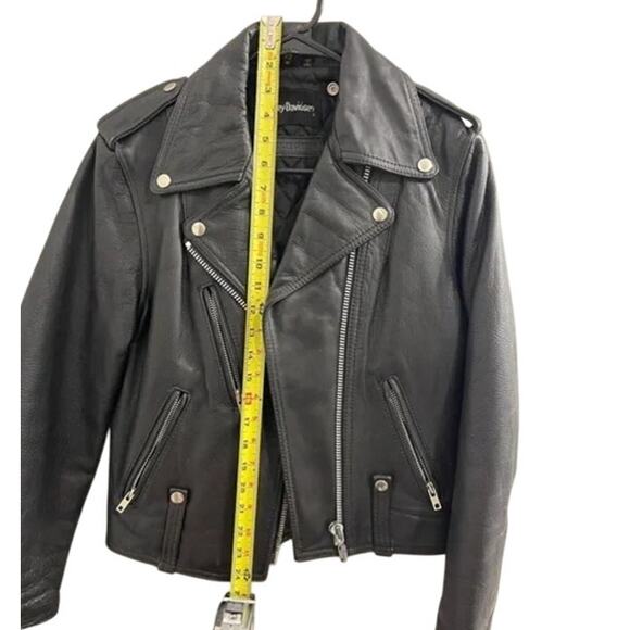 Vintage 1990s Harley-Davidson Women’s Leather Moto Jacket American Made Size 32W - Picture 10 of 10